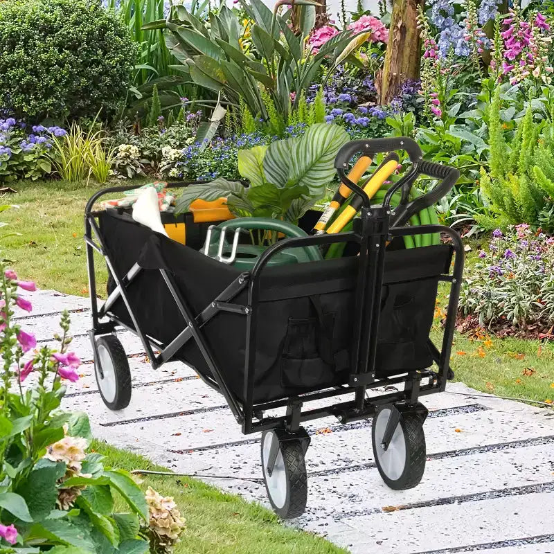 Collapsible Folding Wagon Cart with Wheels