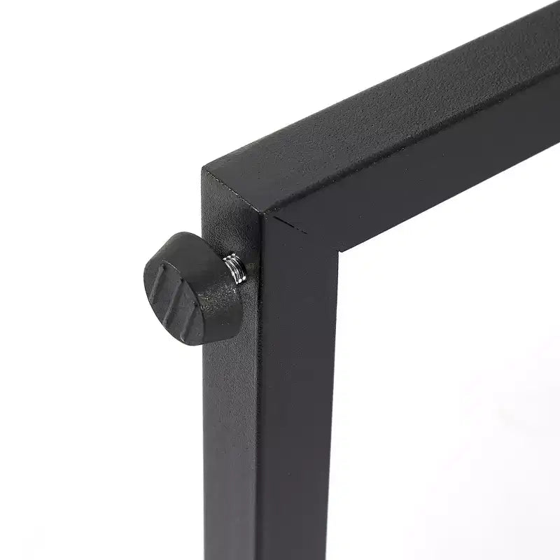 Tavolino angolare triangolare con struttura in metallo – Marrone / Grigio
