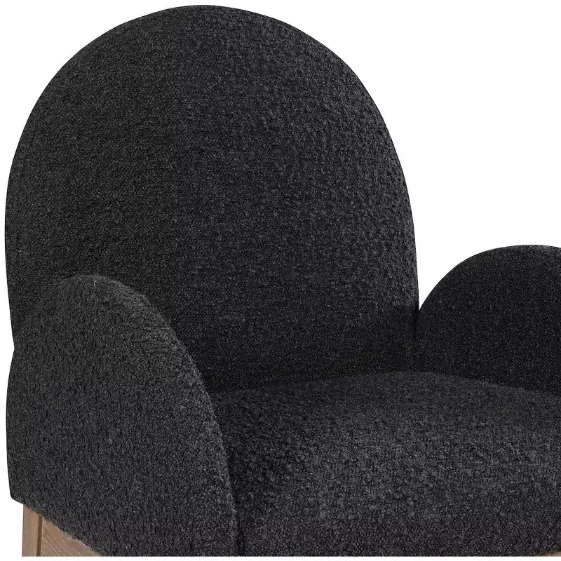 Boucle Fabric Dining Arm Chair
