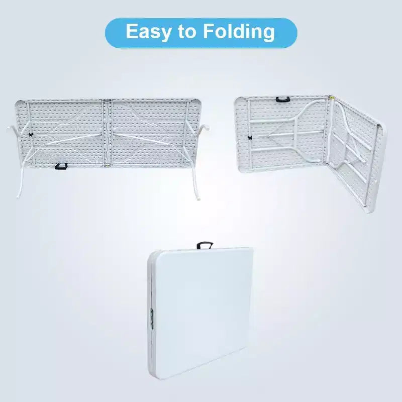 6-Foot Folding Table with Carrying Handle