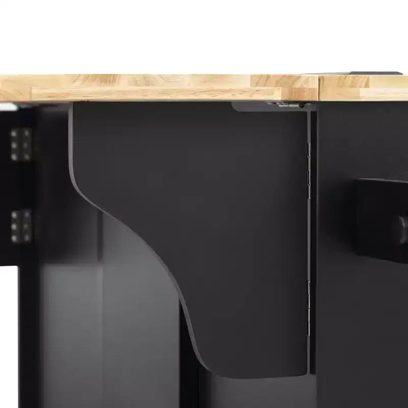 Isola per cucina da 150,6 cm con organizer estraibili, anta a ribalta e vano per la spazzatura