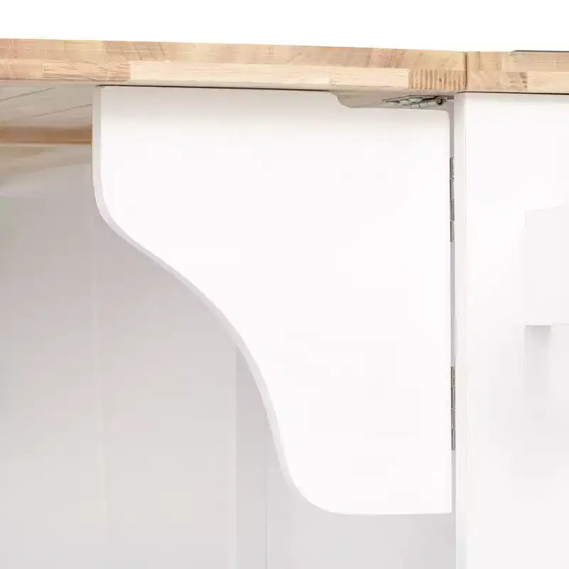 Isola per cucina da 150,6 cm con organizer estraibili, anta a ribalta e vano per la spazzatura