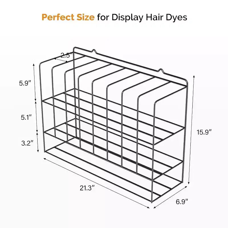 2-Tier Wall-Mounted Hair Dye Tube Organizer Rack