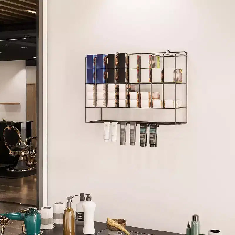 2-Tier Wall-Mounted Hair Dye Tube Organizer Rack