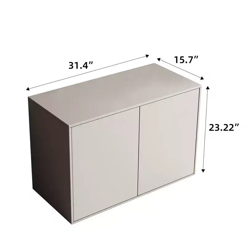 Cassettiera moderna color crema da 80 cm con cassetti a pressione