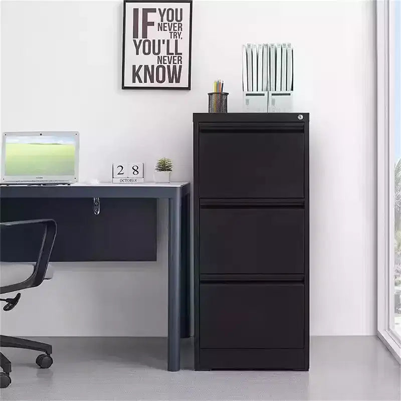 3-Drawer Locking Metal File Cabinet for Home Office