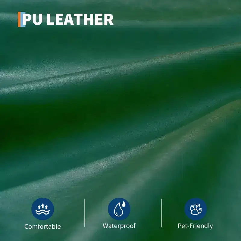 Divano Letto Futon Convertibile da 75 Pollici – Ecopelle, Verde