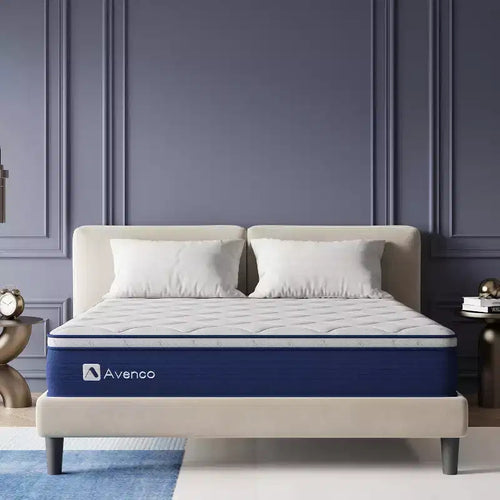 Avenco 12 inch Medium Firm Hybrid Memory Foam/Coil Blend Mattress in a Box