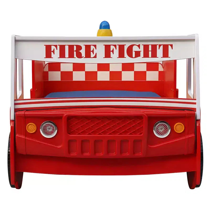 Twin Size Fire Truck Bed with LED Light