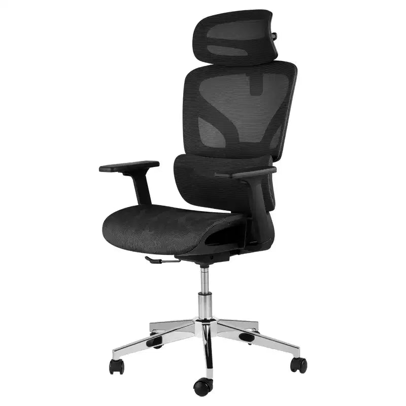 Sedia da ufficio ergonomica in rete con schienale alto, supporto lombare e braccioli regolabili 4D