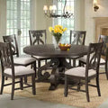 Stanford Wooden Swirl Back Chair Brown - Picket House Furnishings: Mid-Century Modern, Upholstered Seat