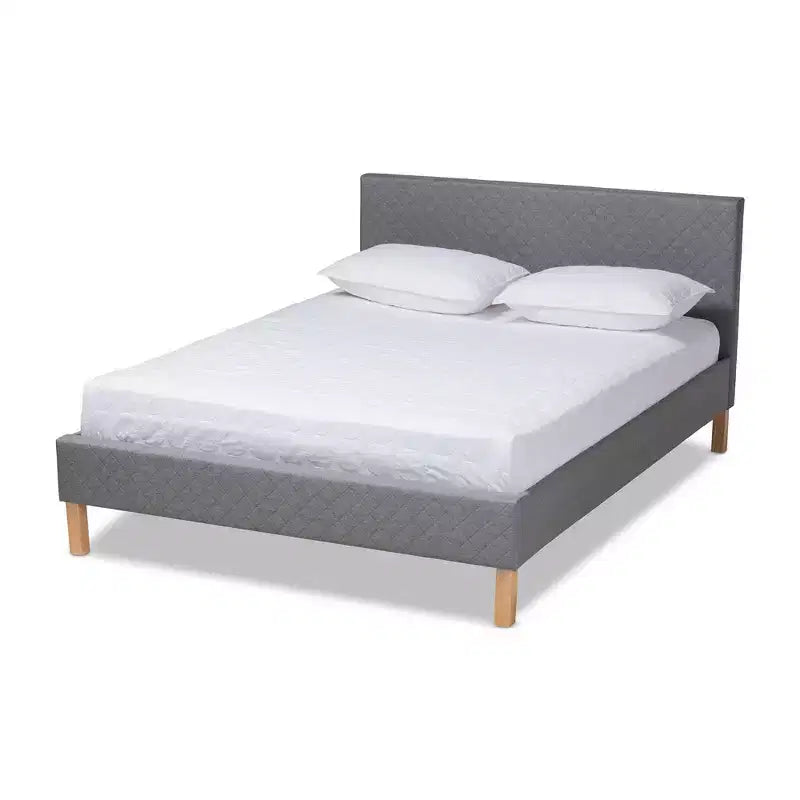 King Aneta Platform Bed Gray - Baxton Studio