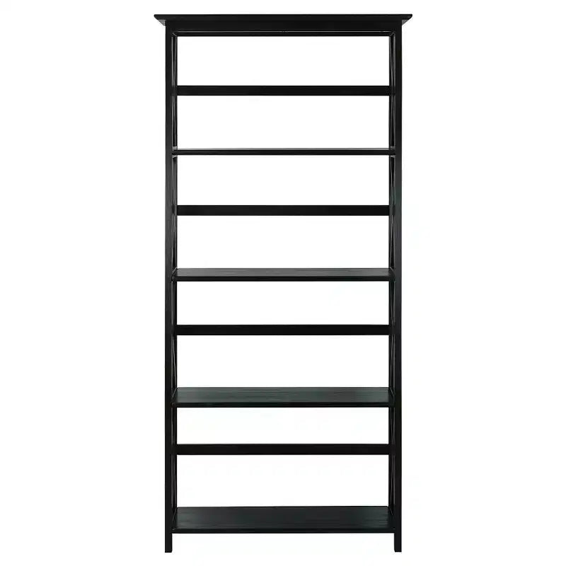 Libreria a 5 ripiani con design a X