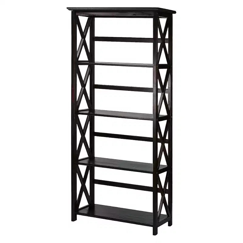 Libreria a 5 ripiani con design a X