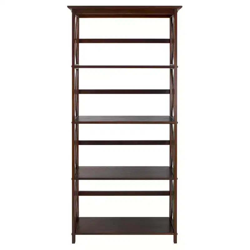 Libreria a 5 ripiani con design a X