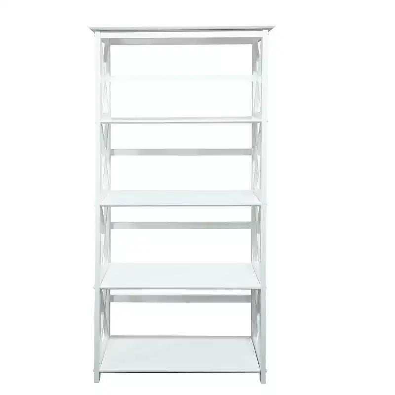 Libreria a 5 ripiani con design a X