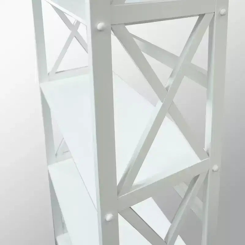 Libreria a 5 ripiani con design a X