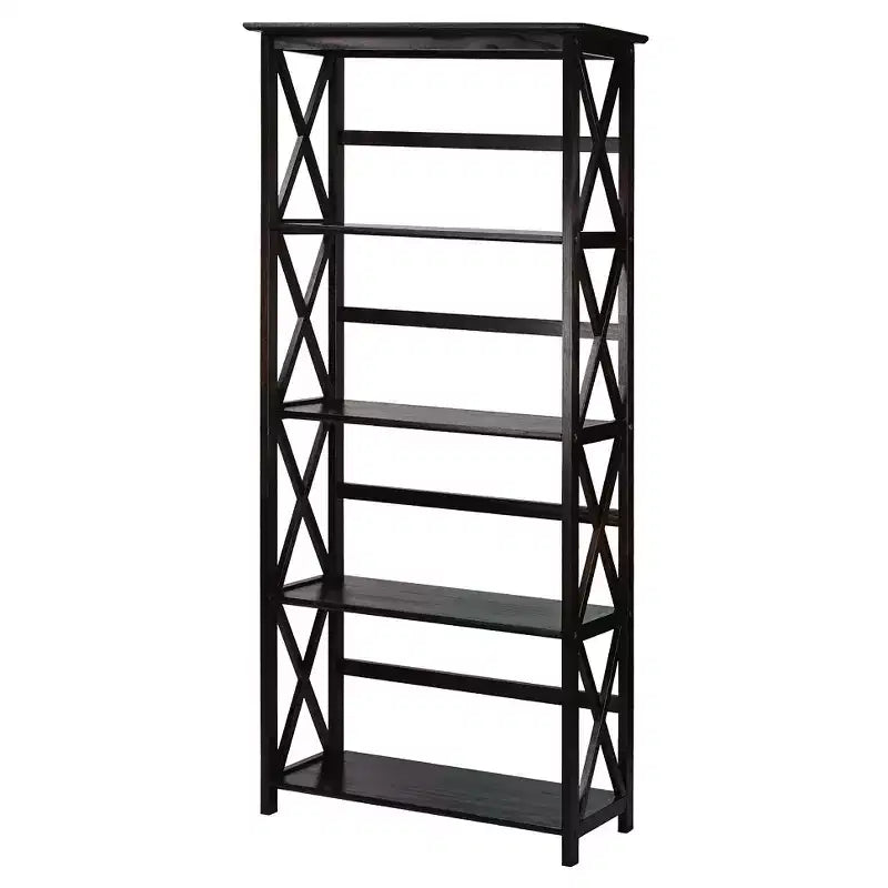 5-Shelf Bookcase with X-Design