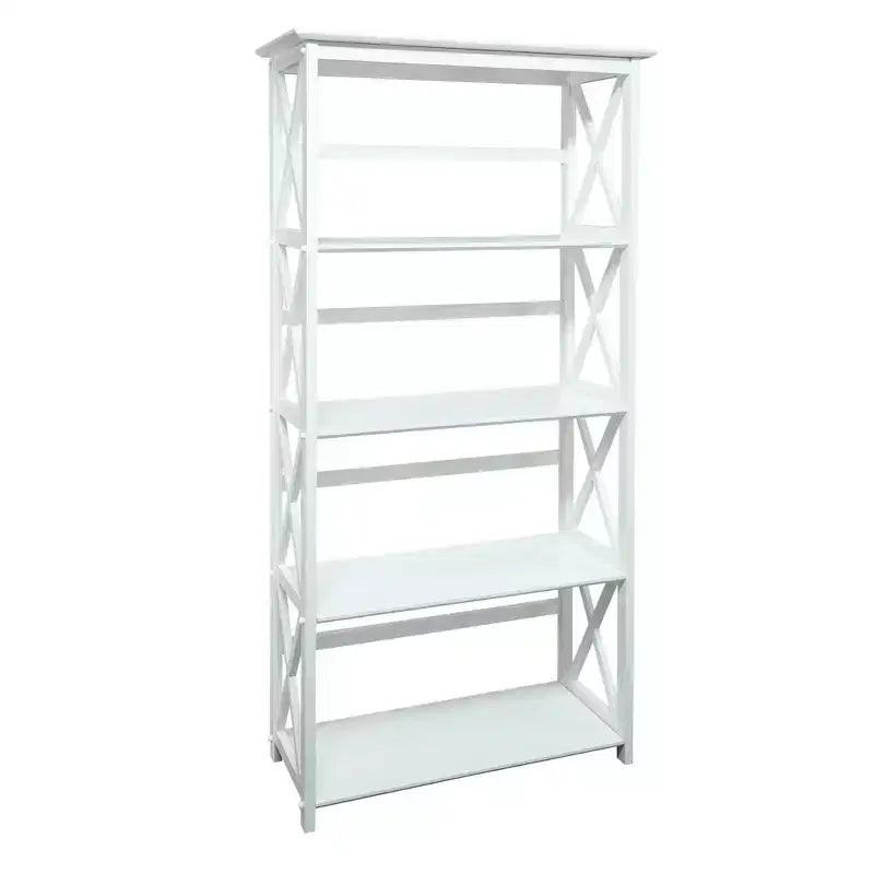 5-Shelf Bookcase with X-Design