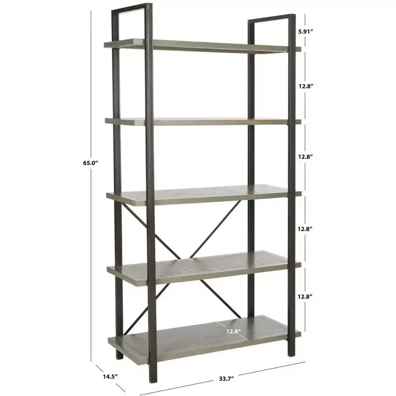Libreria Etagere a 5 Ripiani in Legno di Abete