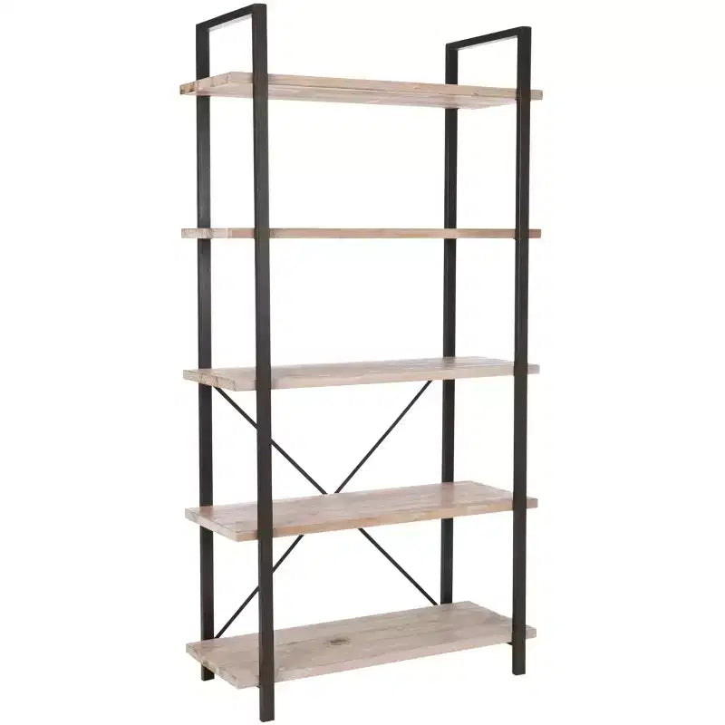 Libreria Etagere a 5 Ripiani in Legno di Abete