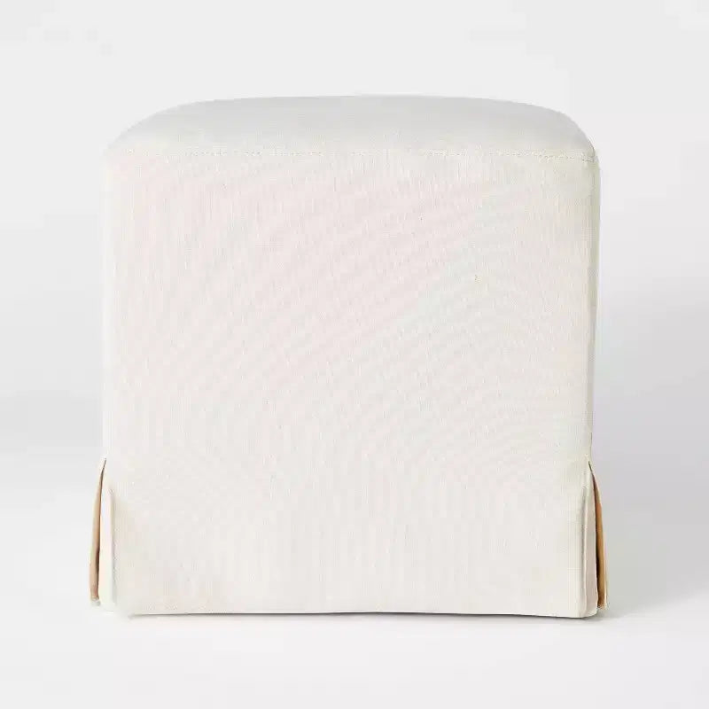 Lynwood Slipcover Cube Ottoman - Threshold designed with Studio McGee