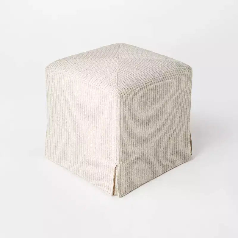 Lynwood Slipcover Cube Ottoman - Threshold designed with Studio McGee