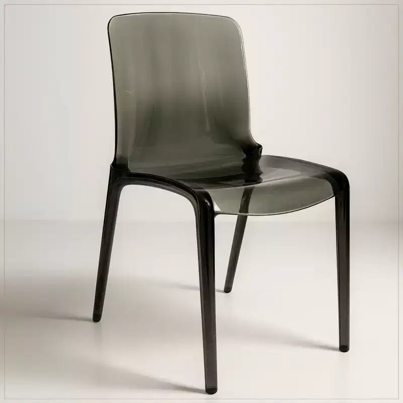 LeisureMod Murray Sedia da Pranzo in Acrilico con Bordo a Cascata e Sedile Modellato Elegante, Stile Moderno per Cucina, Sala da Pranzo, Ufficio, Lounge o Bar