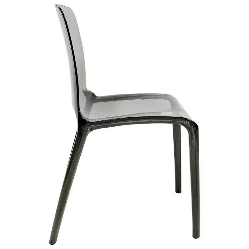 LeisureMod Murray Sedia da Pranzo in Acrilico con Bordo a Cascata e Sedile Modellato Elegante, Stile Moderno per Cucina, Sala da Pranzo, Ufficio, Lounge o Bar