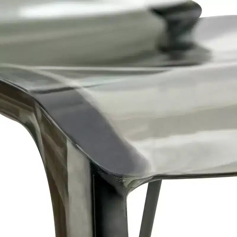 LeisureMod Murray Sedia da Pranzo in Acrilico con Bordo a Cascata e Sedile Modellato Elegante, Stile Moderno per Cucina, Sala da Pranzo, Ufficio, Lounge o Bar
