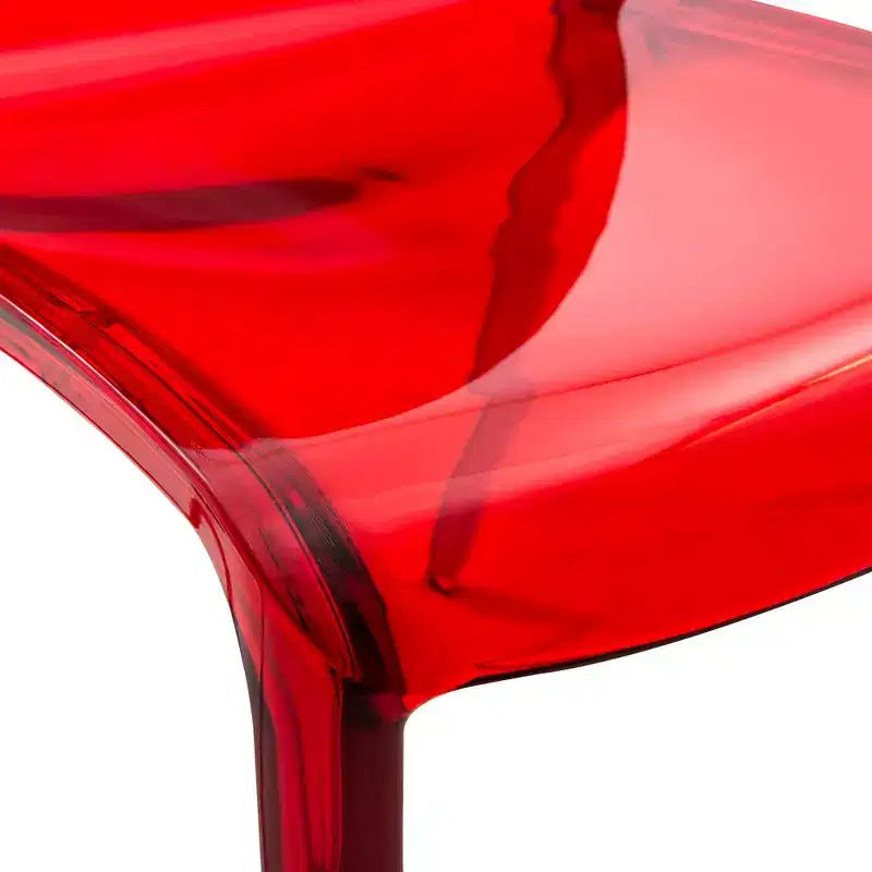 LeisureMod Murray Sedia da Pranzo in Acrilico con Bordo a Cascata e Sedile Modellato Elegante, Stile Moderno per Cucina, Sala da Pranzo, Ufficio, Lounge o Bar
