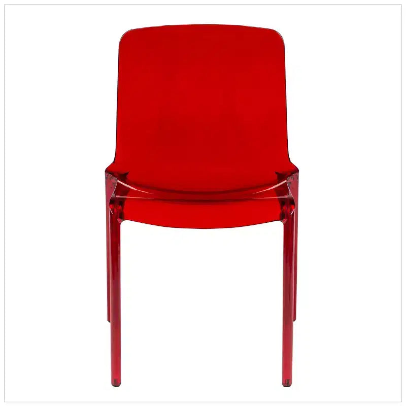 LeisureMod Murray Sedia da Pranzo in Acrilico con Bordo a Cascata e Sedile Modellato Elegante, Stile Moderno per Cucina, Sala da Pranzo, Ufficio, Lounge o Bar
