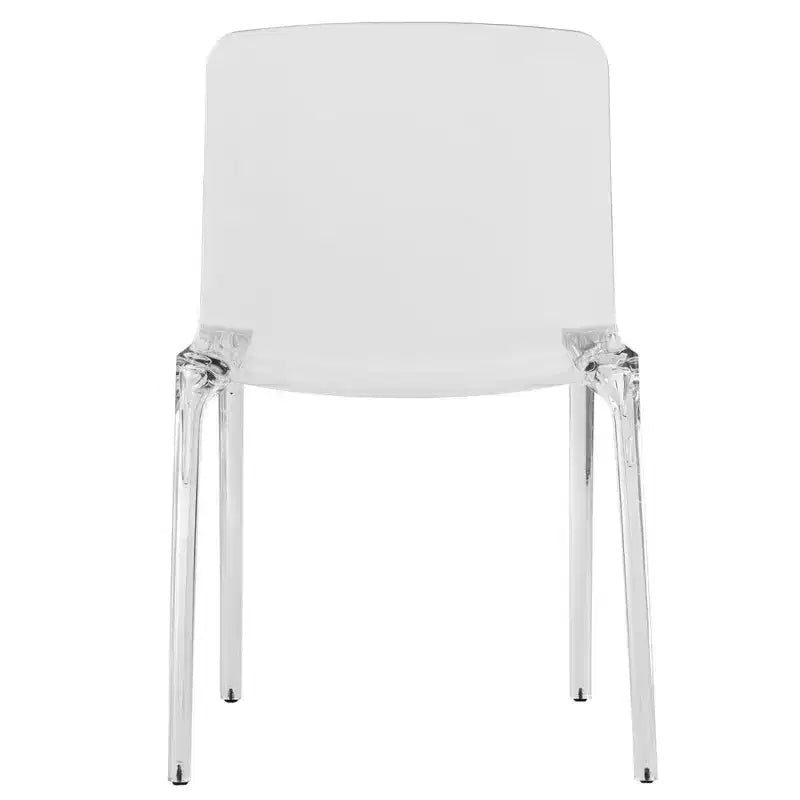 LeisureMod Murray Sedia da Pranzo in Acrilico con Bordo a Cascata e Sedile Modellato Elegante, Stile Moderno per Cucina, Sala da Pranzo, Ufficio, Lounge o Bar