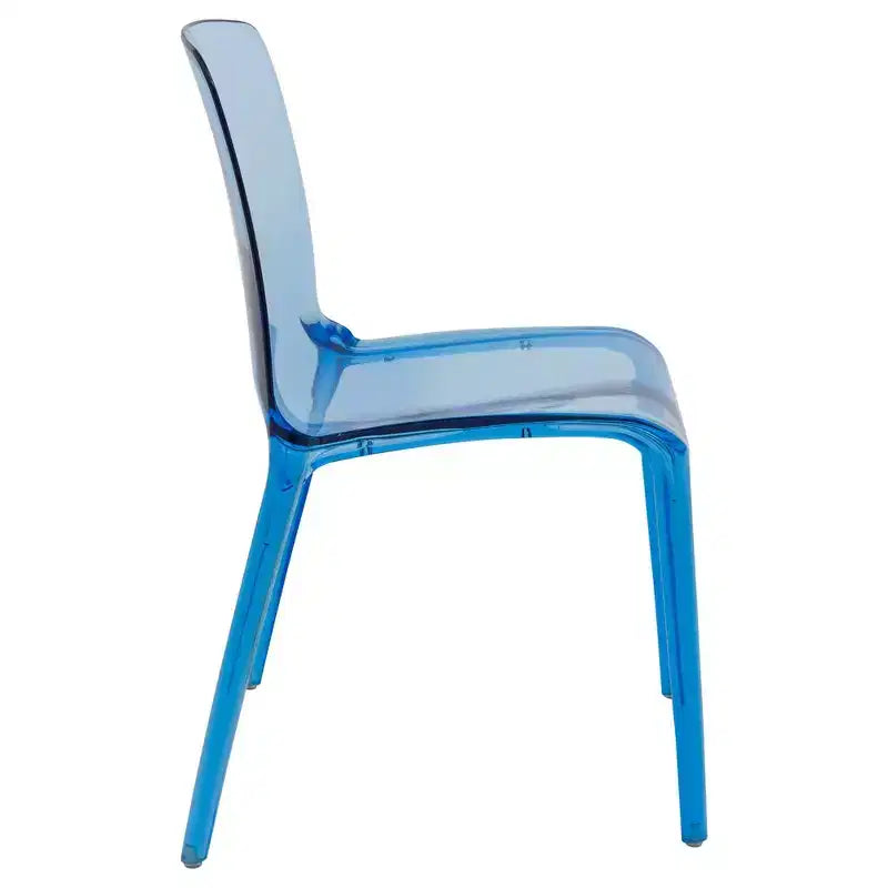 LeisureMod Murray Sedia da Pranzo in Acrilico con Bordo a Cascata e Sedile Modellato Elegante, Stile Moderno per Cucina, Sala da Pranzo, Ufficio, Lounge o Bar